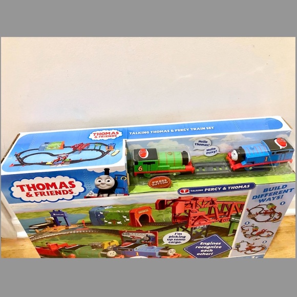 Talking Thomas & Percy Train Set, Motorized Train and Track 42 Pieces New In Box - Picture 10 of 17